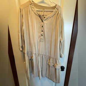 Free People Light Tan Casual Top